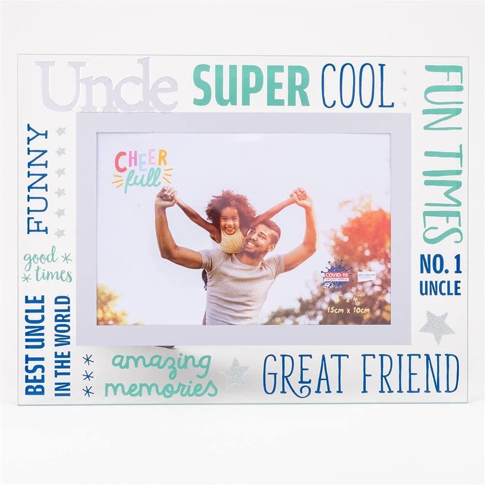 Widdop & Co. 3D Words Uncle Cheerful Glass Photo Frame CF1006UNC