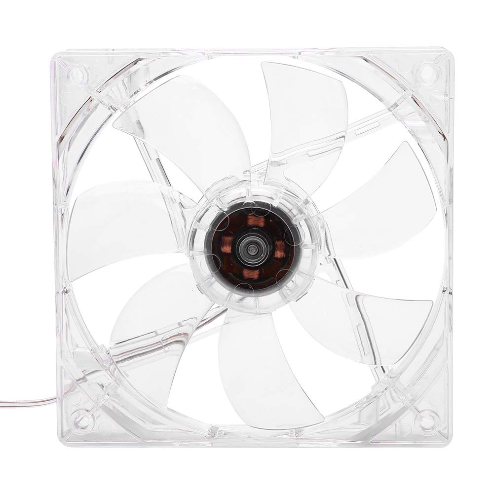 CPU Cooling Fan,12cm USB LED Transparent Colorful Light Cooling Fan PC Computer CPU Cooling Fan 5V USB Port For PC Computer