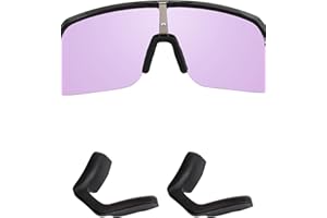 Handwith 2 Pairs Soft Silicone Sunglass Nose Pads for Oakley Sutro/Sutro Lite/Sutro Lite Sweep, Push-in Anti-Slip Comfort Fit Glasses Nose Piece Nose Guard Replacement Kit Black