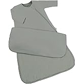 GUNAMUNA Long-Sleeve Sleep Sack for Babies and Toddlers, Wearable Sleep Bag, Easy Diaper Changes, Soft Rayon, 2.5 TOG
