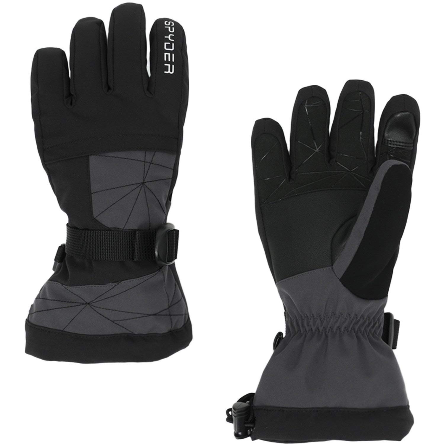 Spyder OVERWEB Winter Boy's Ski Gloves - charcoal - M