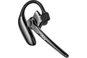 AMINY Wireless Bluetooth Headset with Microphone 30 Hrs Talking Time V5.3 Auriculares Bluetooth Earpiece,AI Noise Cancelling Bluetooth Earphones for Trucker Office Home