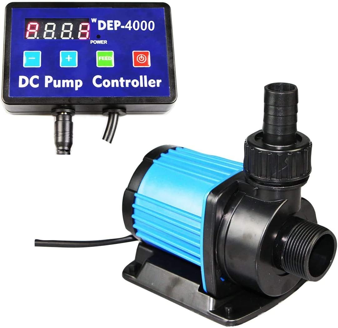 Uniclife DEP-4000 Controllable DC Water Pump with Controller, 1052 GPH, for Marine Freshwater Aquarium Pond Circulati: Home Improvement