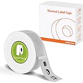 Rongta R5 Label Maker Tape, 14x40mm (0.55"x1.57"), Standard Laminated Thermal Label Tape Replacement, for Home Office Small Business, 180 Labels/Roll (Transparent, 1 Roll)