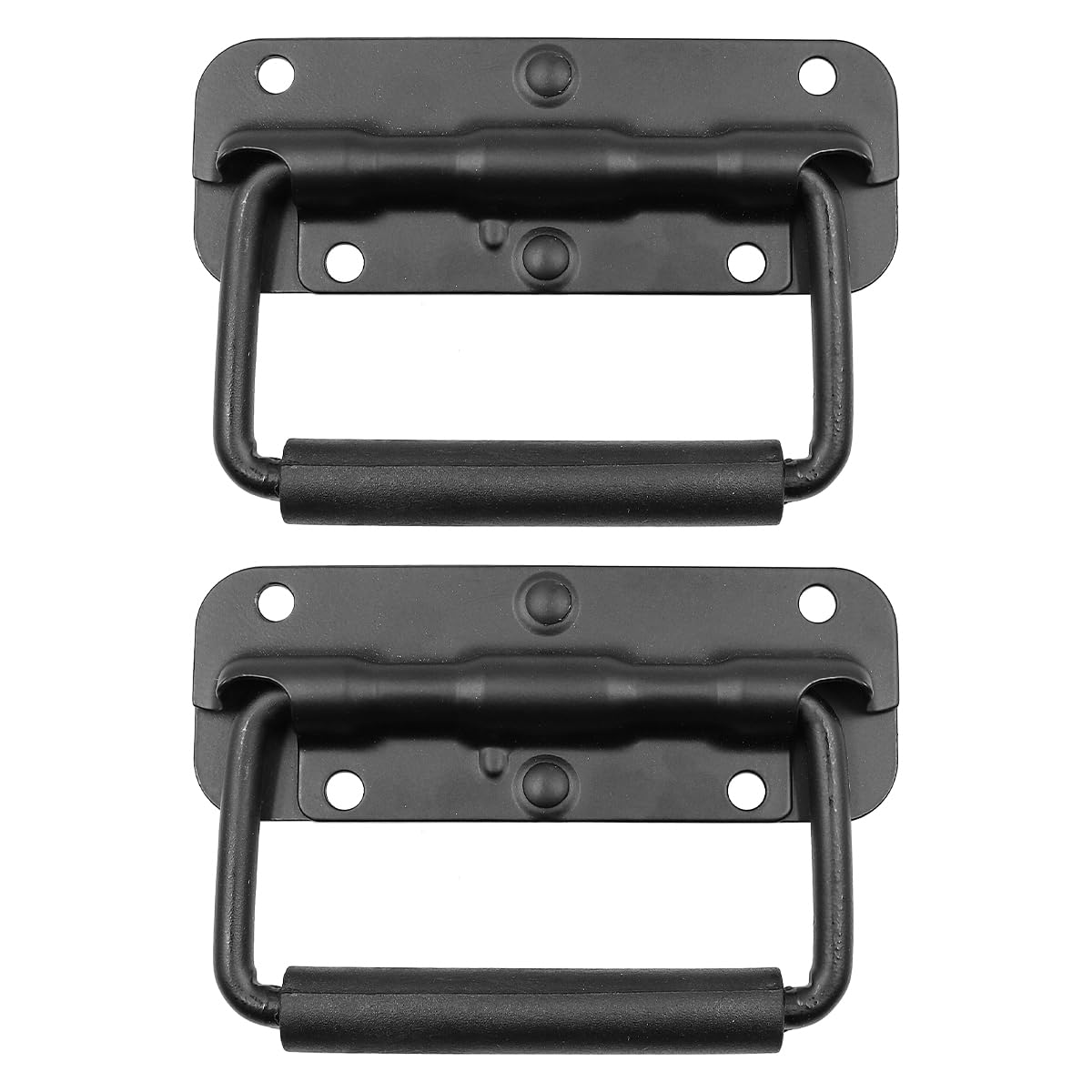 ZONADAH Pack of 2 Spring Box Handle Folding Handle Carry Handles Hardware Boxes Handle Folding Handles with Insulated Chest Handles with Spring for Speaker Boxes Tool Boxes
