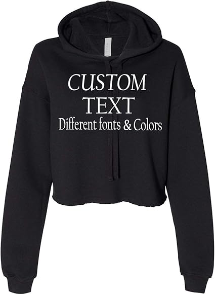 customize crop top hoodie