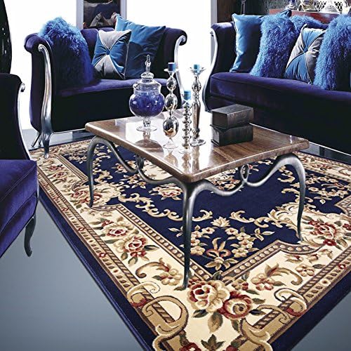 FJDGJHB European Carpet Blanket for Living Room and Tea Table Sofa-Carpet Thickened Three-Dimensional Cut Flower Carpet Modern American Carpet-H 300x400cm(118x157inch)