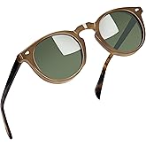 Joopin Acetate Polarized Sunglasses for Women Men Retro Round Square Sun Glasses UV Protection Trendy Shady Rays