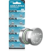 Cotchear AG5 Button Cell Battery 1.5V LR754 Battery 393 SR48 L754 SR754 Alkailine Coin Batteries [10Pcs/Pack]