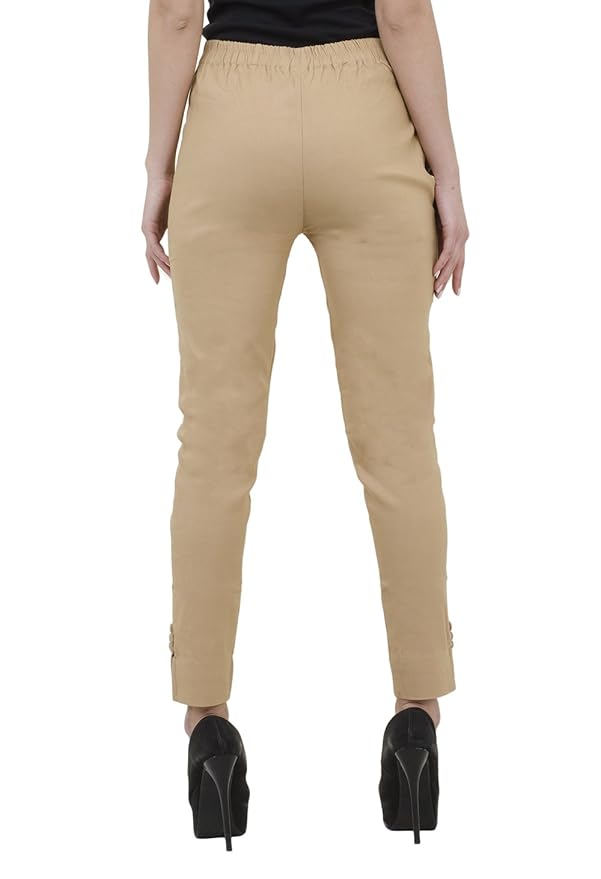 aakrithi cotton lycra brown pant plazo
