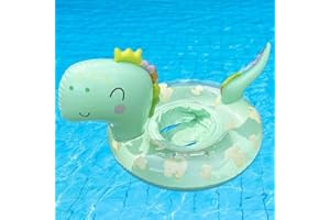 New Baby Swimming Pool Floats for Toddler Kids Over 8 Months Under 44lb, Inflatable Swim Ring Water Raft with Seat for Summer