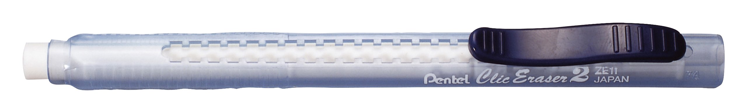 Pentel Clic Eraser Pen - Transparent Blue (Pack of 12), ZE11T-C