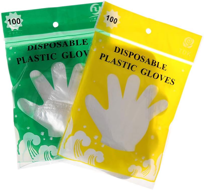 50/100PCS/Set Disposable Gloves, Avoid Direct Touch, Safety Hygiene Restaurant Hygiene Kitchen Plastic Clear Catering(100pcs)