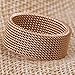 18K-rose-gold-stainless-steel Circle Woven Mesh Rings For Women Men Jewelry Wedding Rings Size 6 to 10