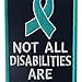 Not All Disabilities are Visible Vests/Harnesses Service Dog Emblem Embroidered Fastener Hook & Loop Patch