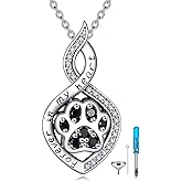 JBAERD Butterfly/Dragonfly/Pet Paw/Tree of Life/Maple Leaf/Cross Urn Necklace for Ashes 925 Sterling Silver Cremation Pendant Jewelry Gifts for Women Mom