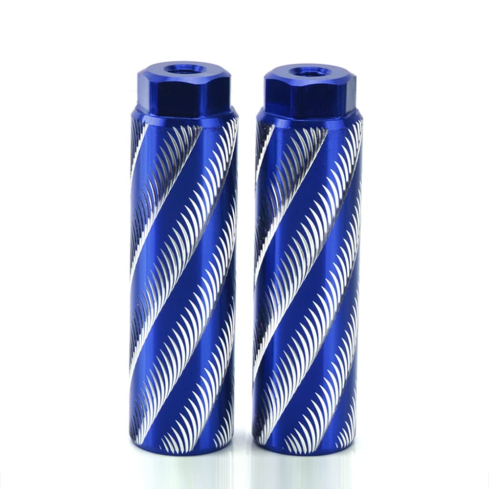 Bike Pegs, Aluminum Alloy Bike Foot Rest Stunt Pegs, Anti-slip Rear Feet Pedals BMX Stunt Pegs, Bike Foot Pegs for for Mountain Bike blue