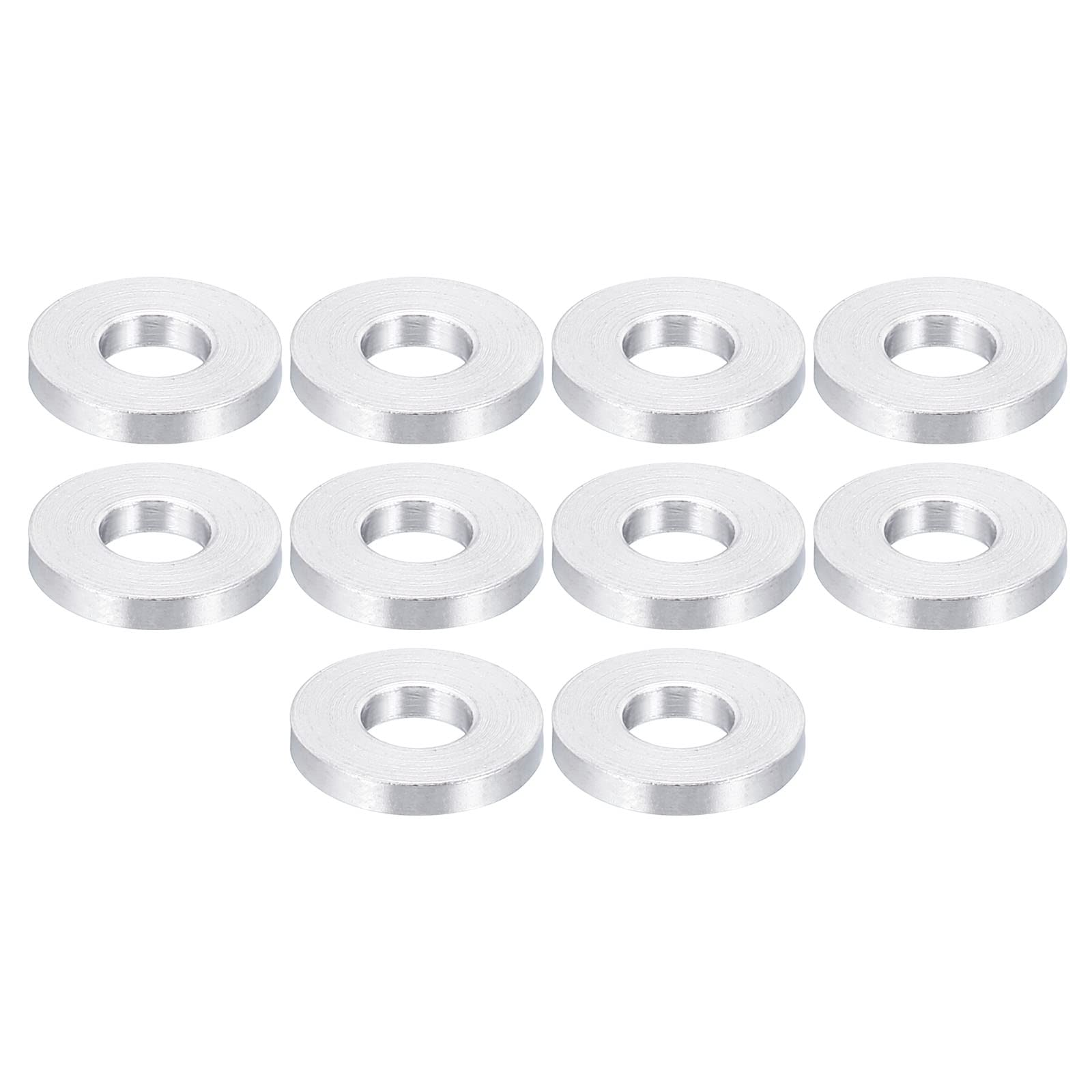 PATIKIL M5 Aluminum Spacer, 10 Pack 5.2mm ID x 12mm OD x 2mm L Metal Spacer Aluminum Round Plain Finish Spacer Screw Standoff for M5 Screw Bolts โ image 1