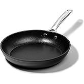 Granitestone 8 Inch Nonstick Frying Pan, Hard Anodized Granite Coating, PFOA Free, Metal Utensil Safe for Eggs & Omelets, Dishwasher & Oven Safe to 500°F, Induction Compatible, Black