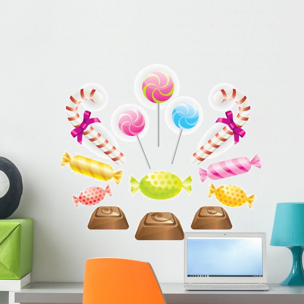 Wallmonkeys Sweet Yummy Candies Candy Wall Decal Sticker
