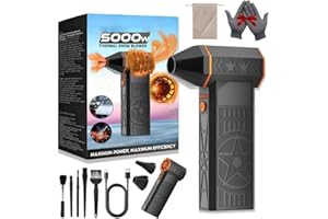 GENERIC 2026 Upgrade 5000w Thermal Snow Blower, Certificure Portable Frostguards Thermal Blower with Efficient Turbine Tech, 3 Levels Adjustable, for Car Defrost (Brush*1set)
