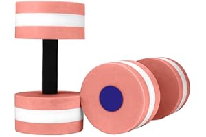 COMIOR AquaFitness Set of 2 Foam Dumbbells for Swimming Pool Exercise, Sports Aquatic Workout Equipment