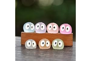 Ygapuzi 21Pcs Cute Soot Sprites Car Rearview Mirror Accessories Cartoon Soot Figures Decoration for Car Mirror Dashboard Inte