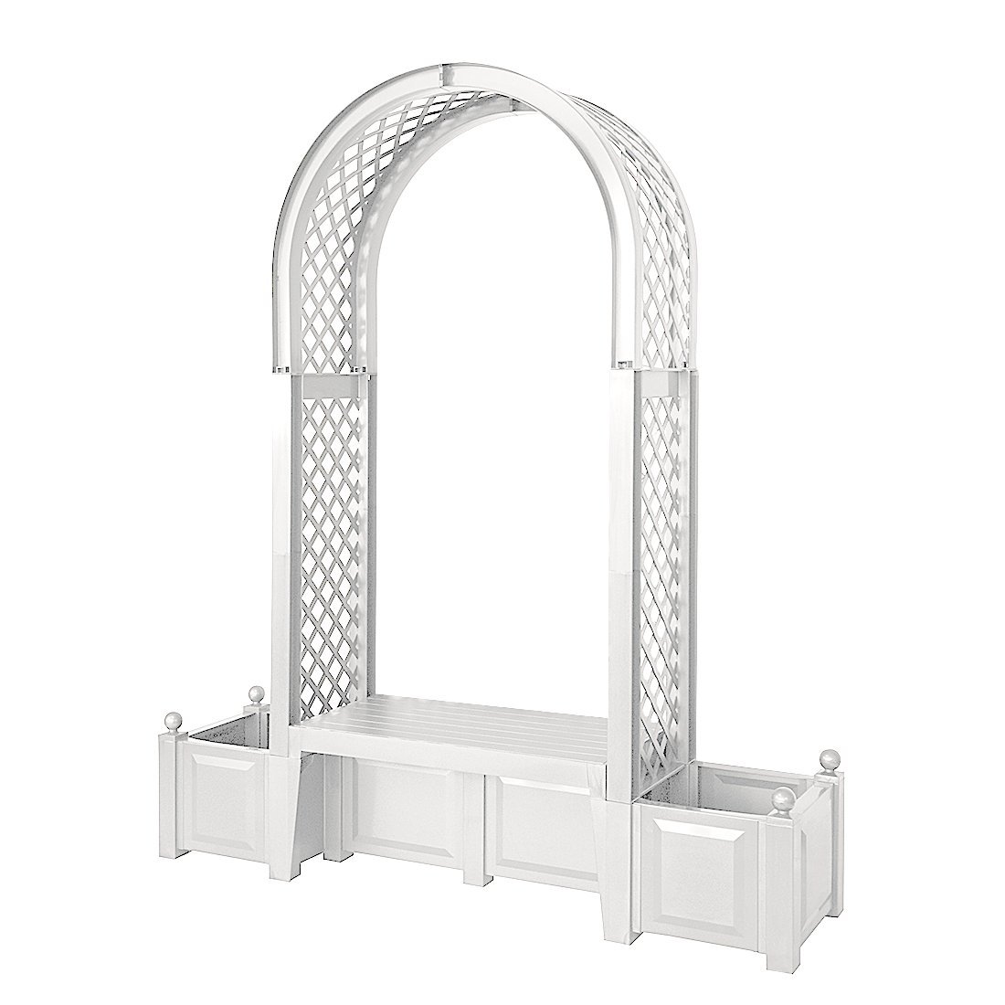 KHW 44101 Brussels Garden Bench, White, 174x49x207 cm