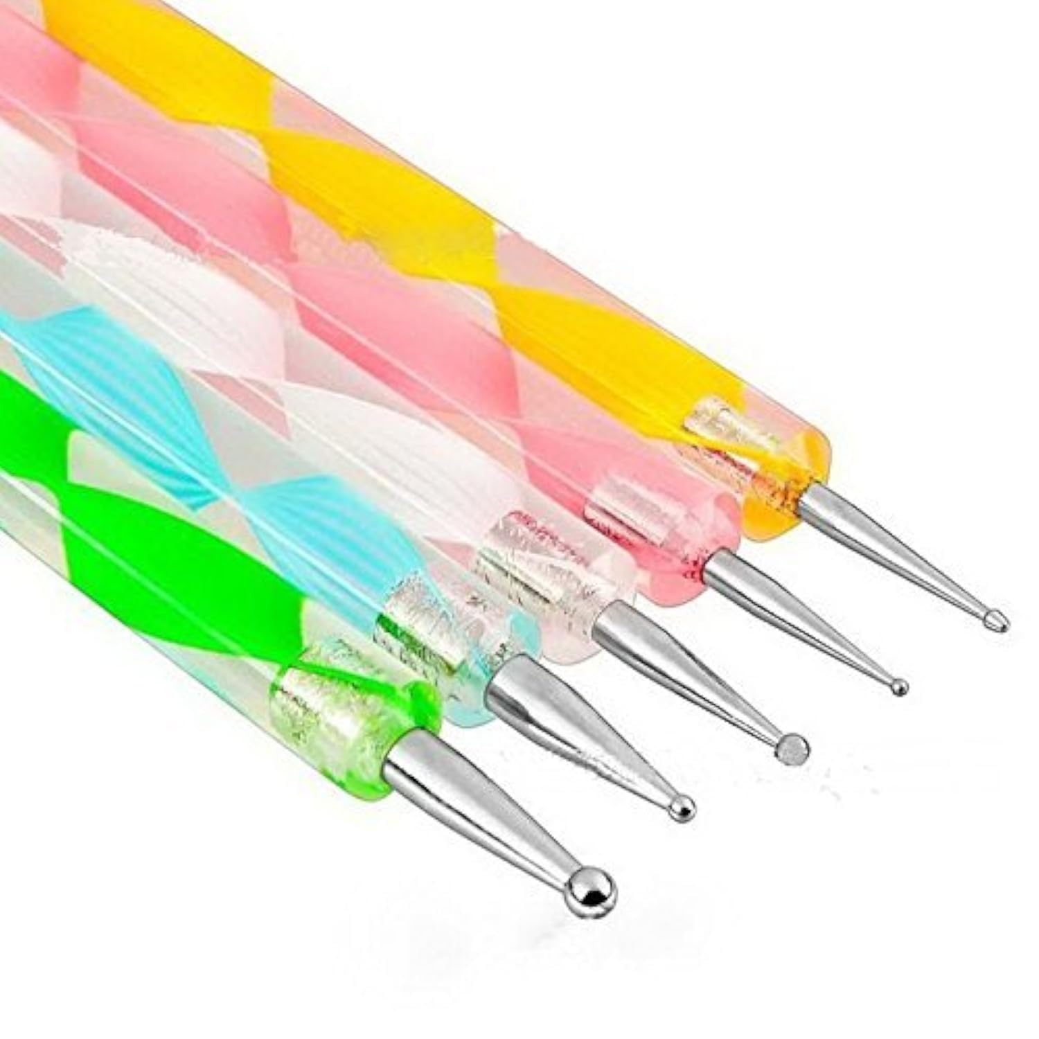 Goliton Nail dotting pen marbleizing tool nail polish paint manicure dot nail art set Nail Art Design Nail Painting Dotting Detailing Pen (5PCS)