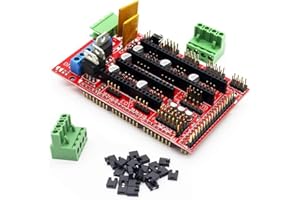 AOICRIE RAMPS 1.4 Control Panel 3D Printer Control Board Reprap Control Board Support 3D Printer Controller Shield Board Module for Ramps 1.4 Reprap Prusa Mendel