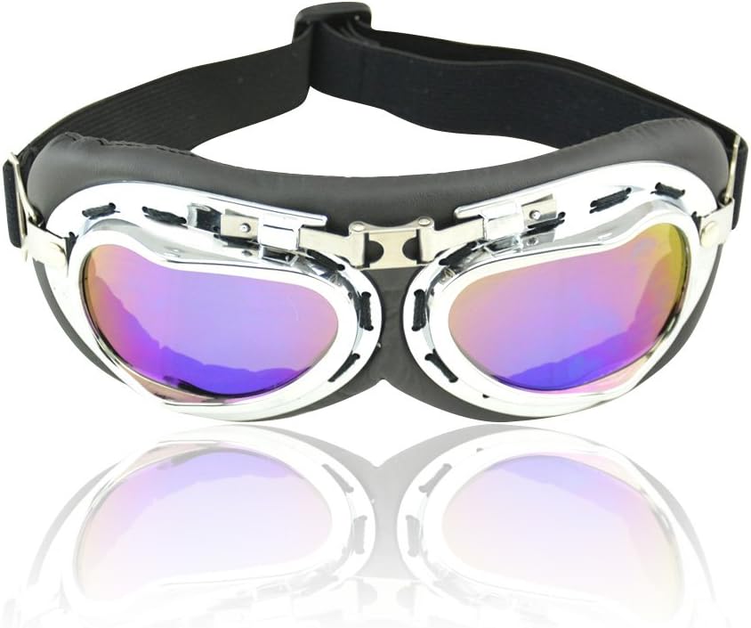 vintage motorcycle goggles over glasses