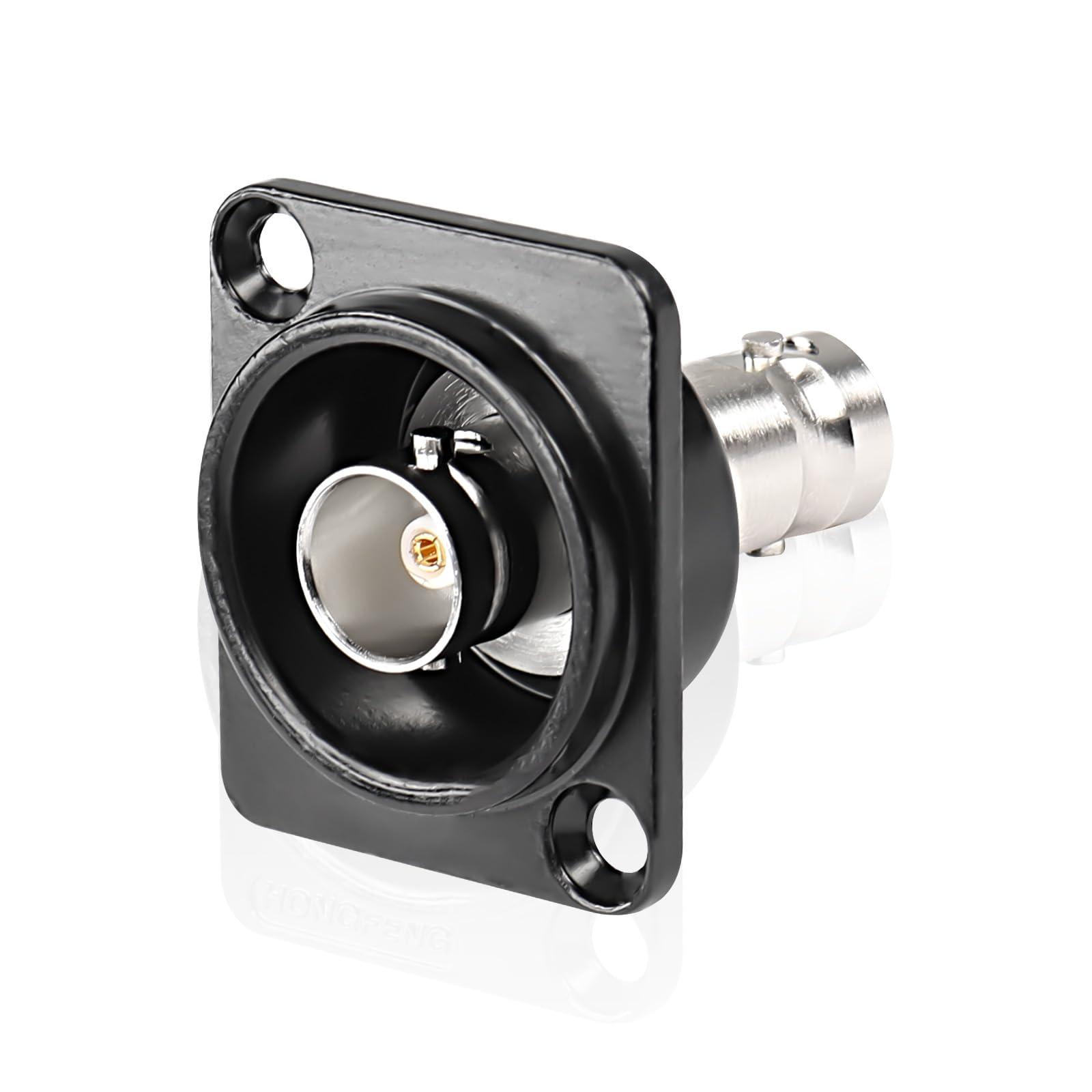 XMSJSIY D-Type BNC Panel Mount Connector Chassis Panel Mount Adapter Gold-plated SDI Video Coaxial Socket BNC Coupler Chassis Adapter Female to Female Feed-Through Connector