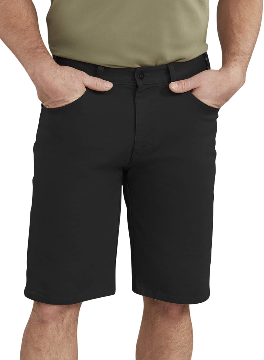 Genuine Dickies Men's 11" Inseam Flex Duck Utility Shorts (Rinsed Black, 30" Waist