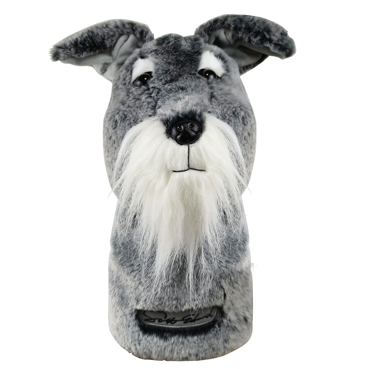 Scott Edward Schnauzer Golf Head Cover, Fit Driver Wood(460cc),Plush Fabric, Smooth and Soft Touch Feeling,Animal Shape