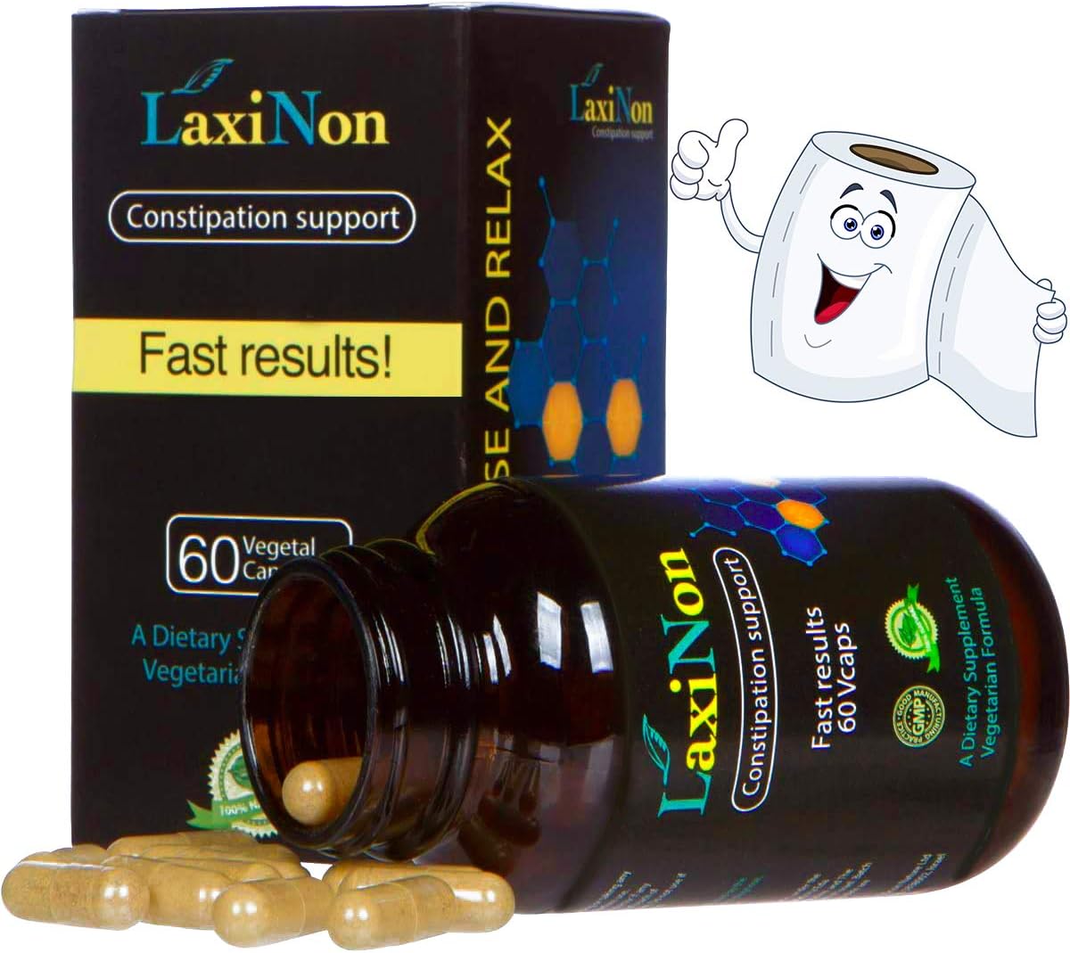 Amazon Com Natural Laxative Herbal Cure For Acute And Chronic Constipation Relief Natural Innovative Herbal Laxative Formula Gentle Safe With No Side Effects 60 Veg Caps Health Personal Care