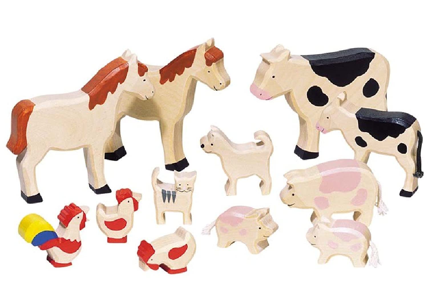 GoKi GK370 Wooden Farm Animals, Mixed,Mixed,