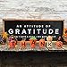 FORUP Carved Give Thanks Turkey Decoration, Decorative Accessories Turkey, Pumpkins, Apples and Haystack for Autumn Fall Thanksgiving Harvest Home Decor