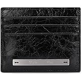 Matin Kim, Glossy Slim Metal Card Holder, Wallet, Unisex, Black