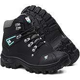 Bota Masculina Em Couro Para Trabalho Com Bico PVC e C.A