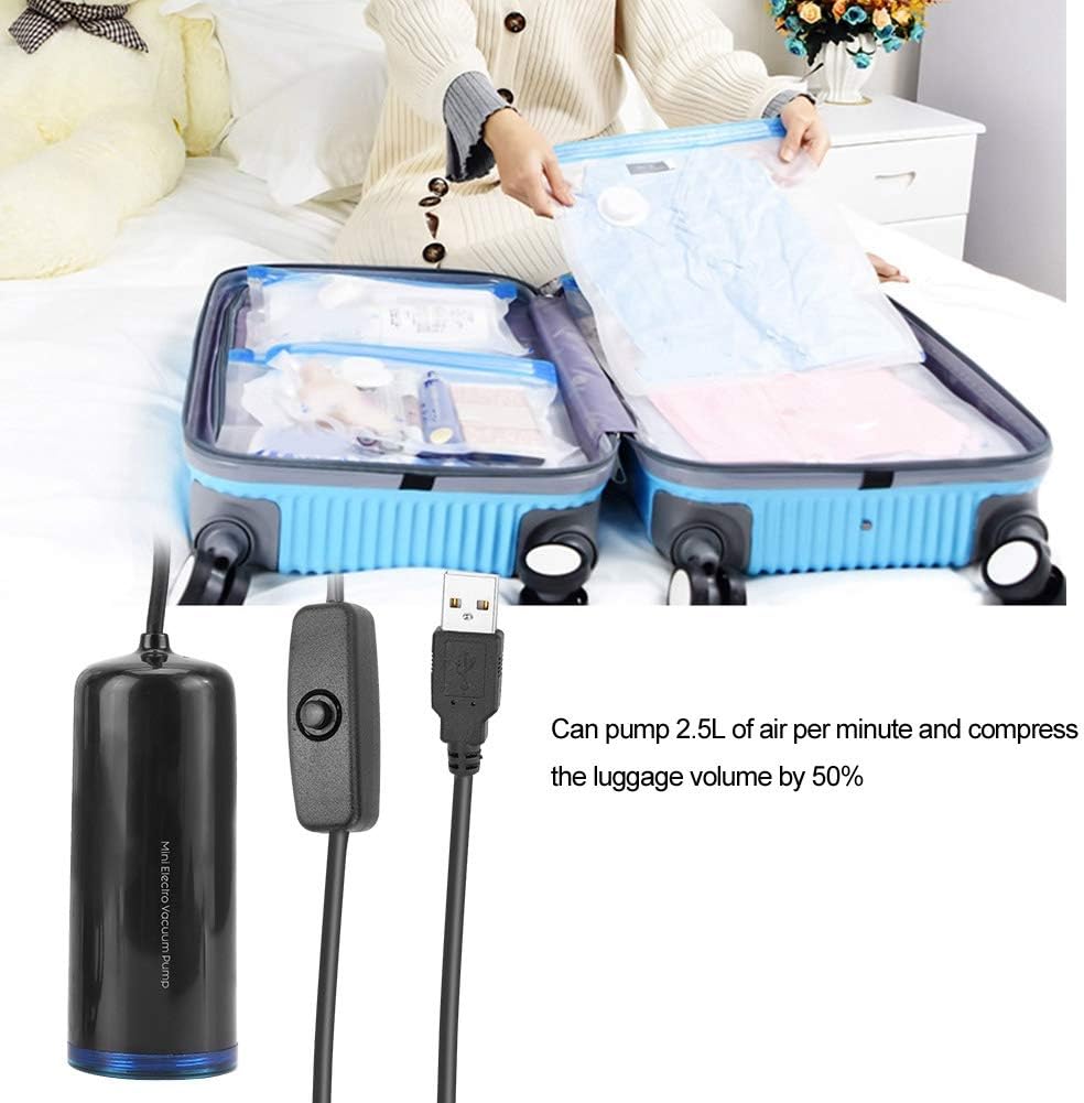 Portable Electric Vacuum Pump, Vacuum Storage Bags Reusable Automatic Multifunctional Vacuum Pump for Travel Clothing - Image 4