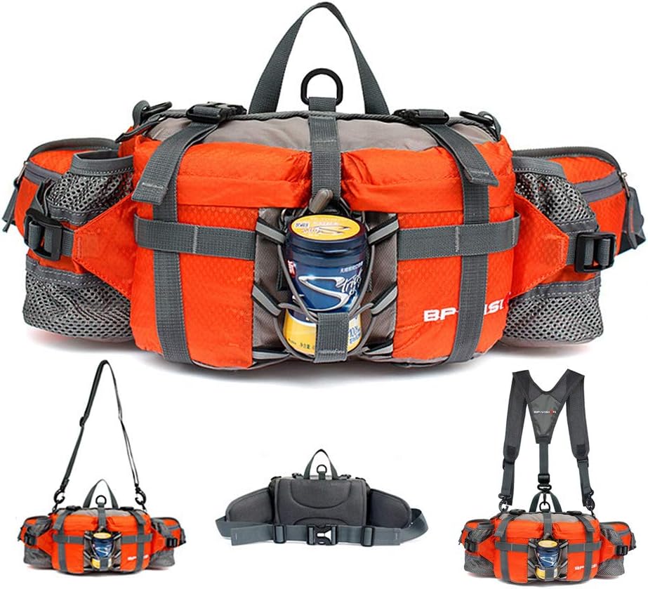 Multifuction Tactical Waist Bag Backpack Shoulder Bag Molle Military Wasit Pack Fanny Pack Bumbag for Outdoor Running Walking Camping Hiking Trekking