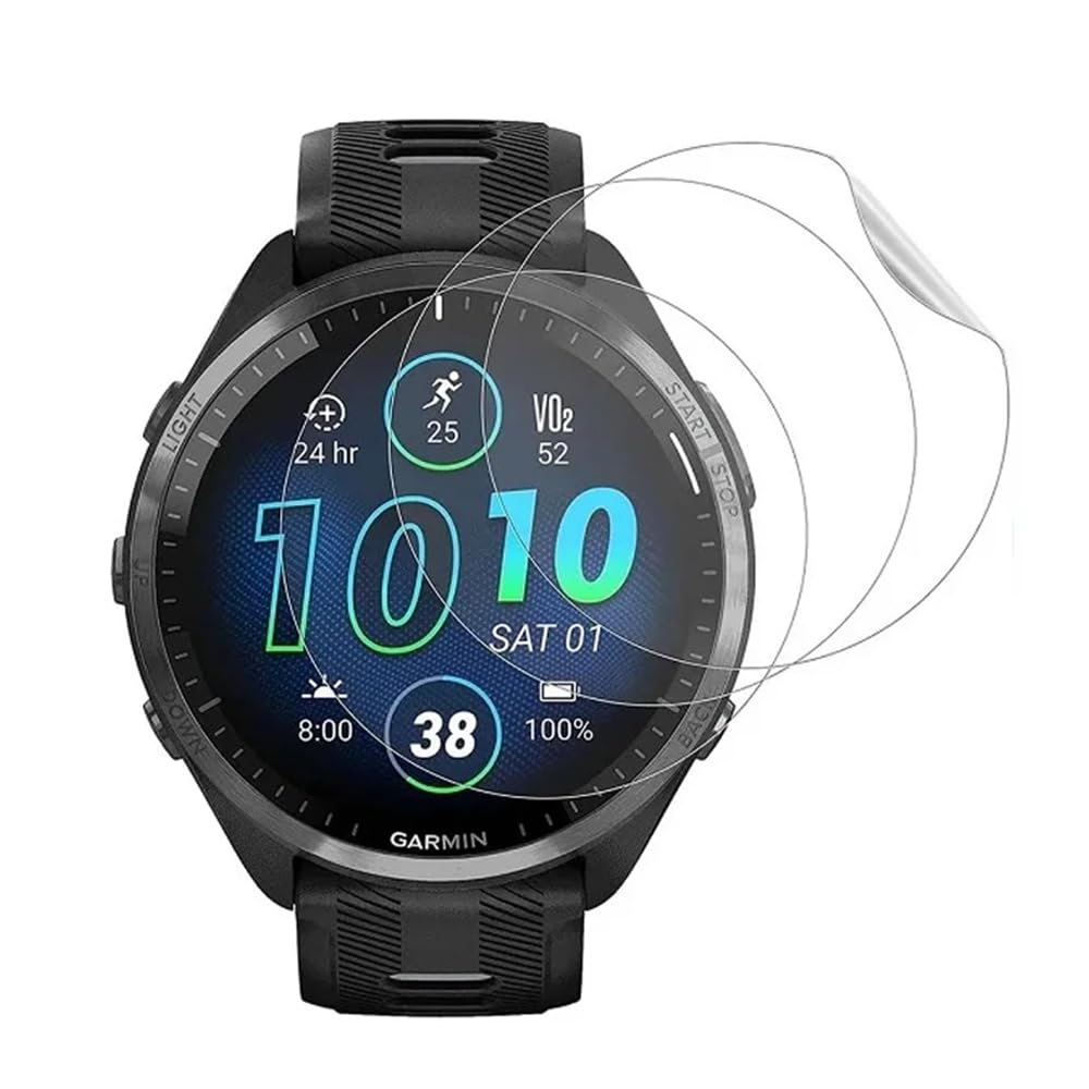 Snailcanfly 5pcs Hydrogel Film Screen Protector for Garmin Forerunner 265 Smart Watch Flexible HD Transparent TPU Protective Film Ultra-thin Self-Healing Anti scratch Explosion-proof
