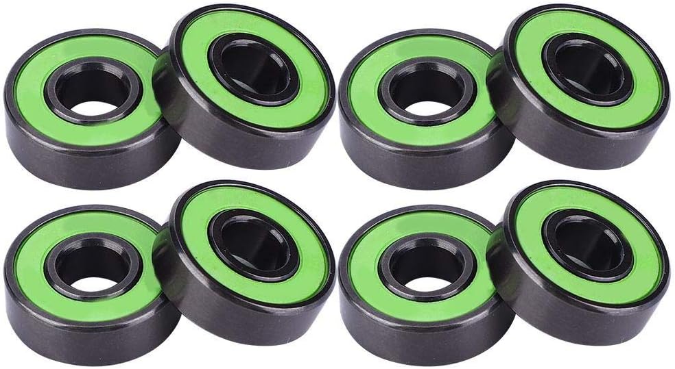 Keenso 8 Pack Chrome Steel Skateboard Fast Bearings