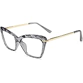 FEISEDY Cat Eye Glasses Frame Clear Lenses Lightweight Eyewear for Women B2440