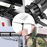 Moseem Cable Management Kit 142Pcs Wire Organizer and Tidy view 8