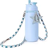 ChugJug Insulated Water Bottle 32 oz with Strap, Leak-Proof Stainless Steel Water Bottle with Flip Straw & Spout Lid, BPA-Free, Reusable Cute Metal Water Bottles for Women & Girls, Keeps Drinks Cold