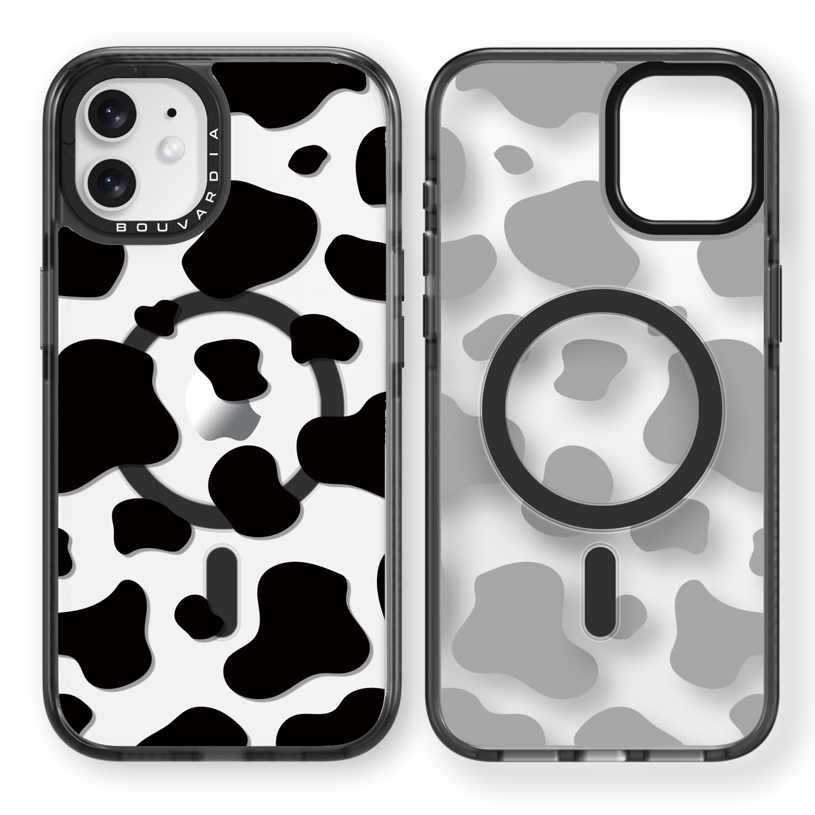 Bouvardia for iPhone 12 Case, Compatible with Magsafe, Cute Design for Women & Girls, Protective & Aesthetic, ZL_MilkCowPrint