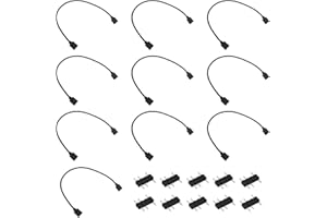 10pcs ARGB Extension Cables, 30.5cm/12 Inch 5V 3-Pin Addressable RGB Extension Cord Female to Female 1-to-1 ARGB Splitter for