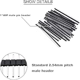 Youmile 60pcs 2.54mm Pin Header Male Female 40Pin Single Row Breakaway PCB Kit view 3