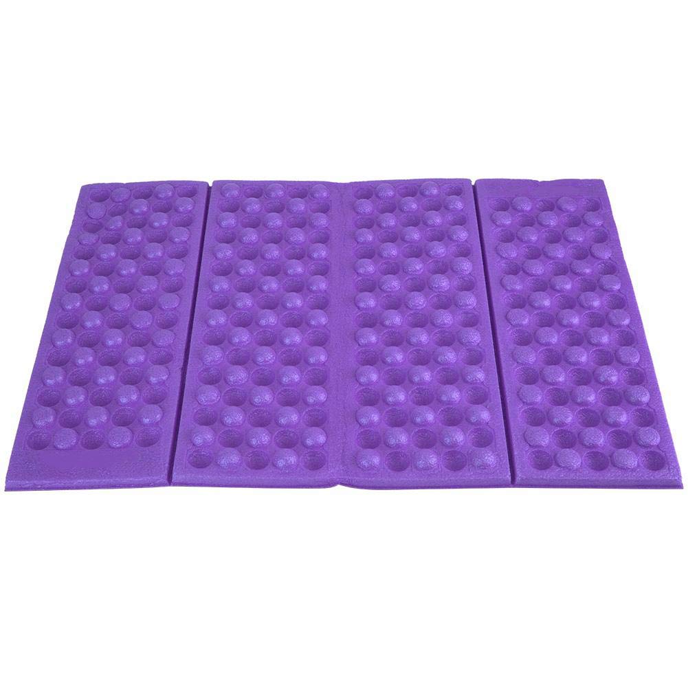 Alomejor Cushion Foam Mat Foldable Outdoor Camping Mat Foam Cushion Portable Waterproof Sitting Pad for Camping Sports Events Hiking Outdoors Gardening(Purple + Black)